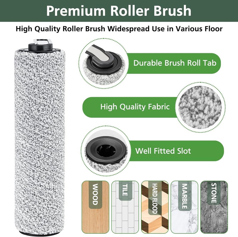 isinlive 【Only S5 Combo】Brush Roller Replacement Parts for Tineco Floor ONE S5 Combo Cordless Wet Dry Vacuum Cleaner, 2 Brush Rollers + 2 Vacuum HEPA Filters (Only Fit S5 COMBO) - Image 5